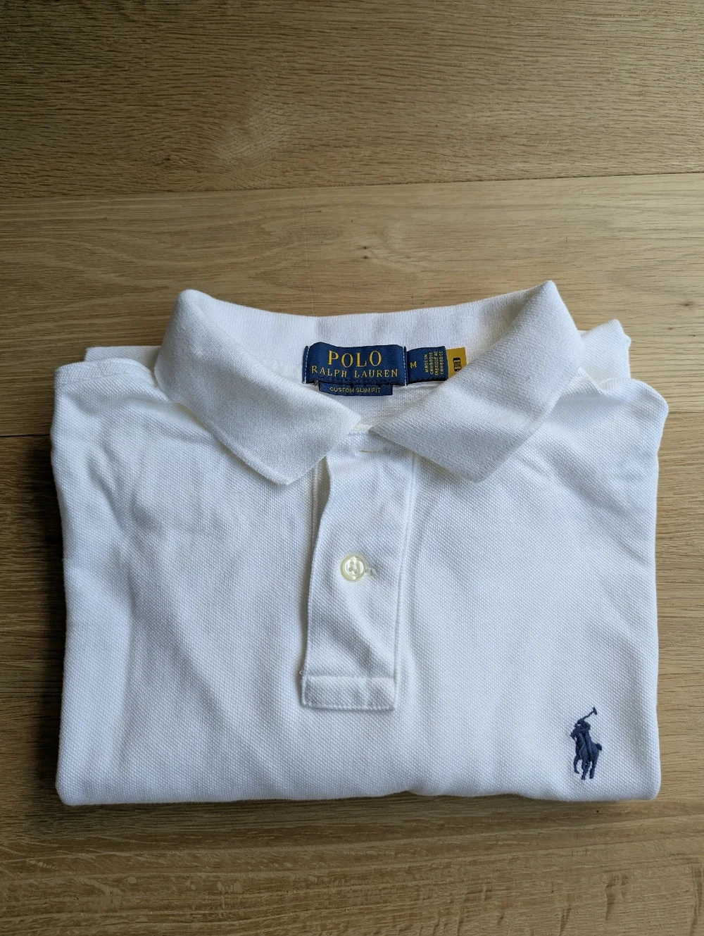 Ralph Lauren White Polo with Navy Pony Logo